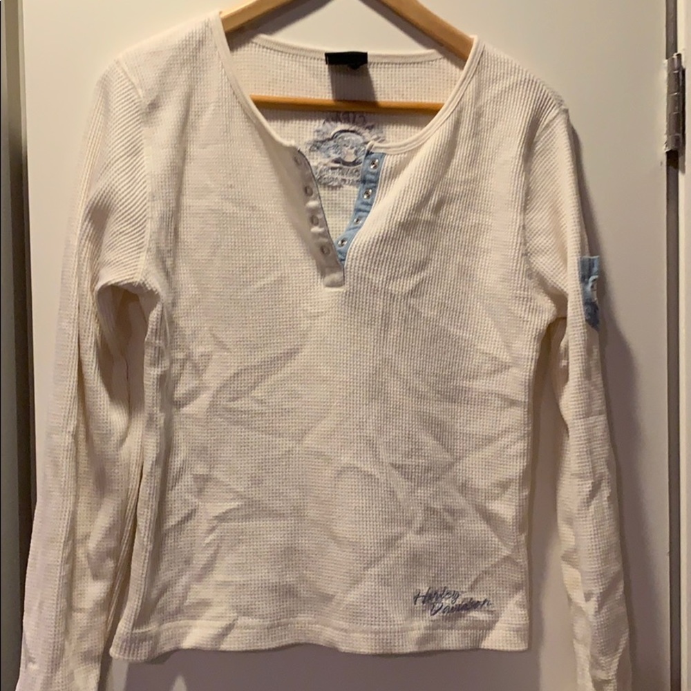 Harley Davidson waffle Henley